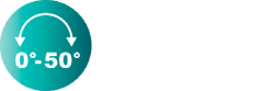 kąt nachylenia 0º - 50º