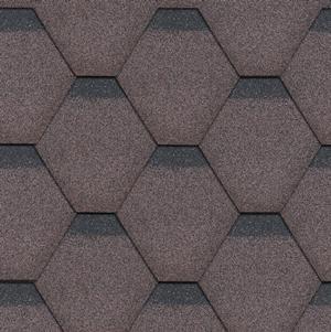 gonty bitumiczne Standard Rock Hexagonal Brązowy