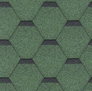 gonty bitumiczne Standard Rock Hexagonal Zielony