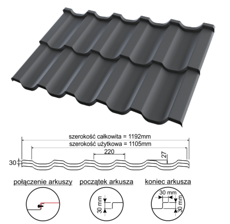 Dachówka Panelowa  Forte Panel