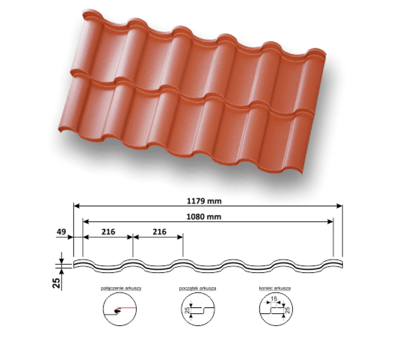 Dachówka Panelowa Piano Panel Standard